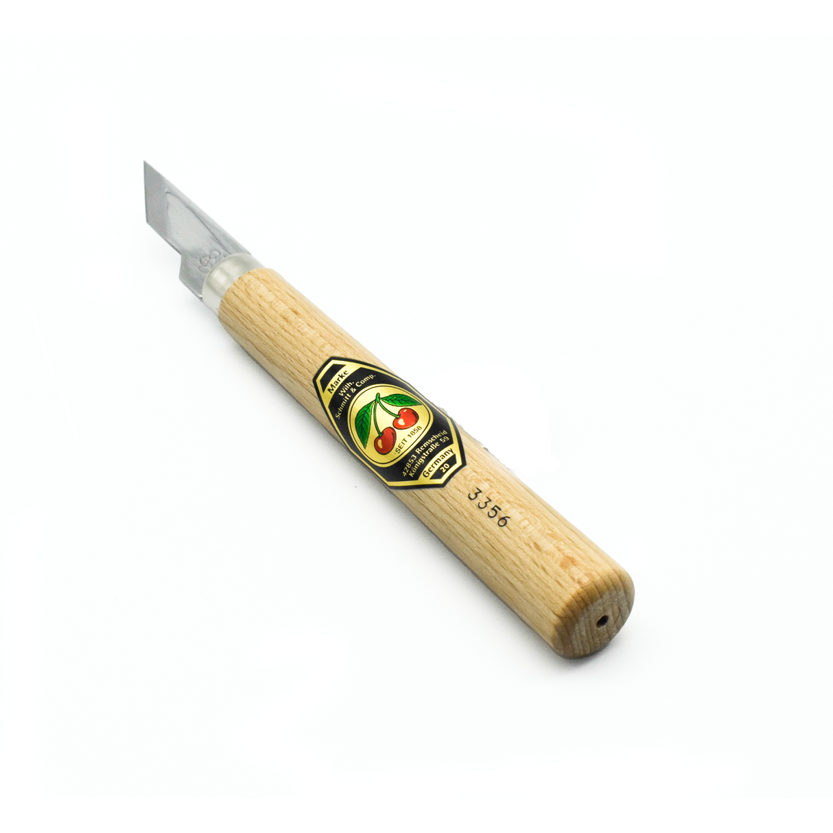 Kirschen Two Cherries Set of 3 Chip Carving Knives with Skew Edge in Storage Pouch