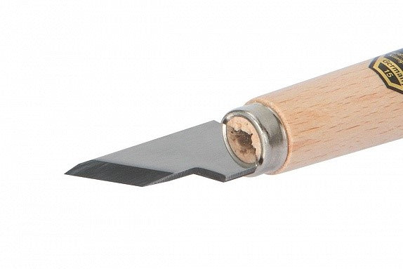 Kirschen Two Cherries #3356 Chip Carving Knife with Small Blade Skew Edge, Hornbeam Handle - Australian woodworking tools store