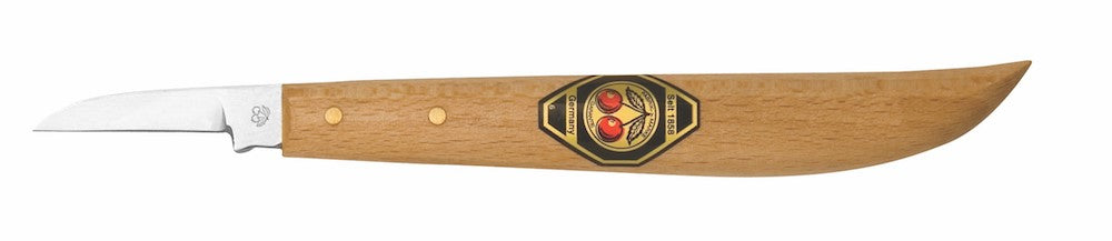Kirschen Two Cherries 3363 Chip Carving Knife with Straight Edge and Hornbeam Handle, ideal for specialty carving applications