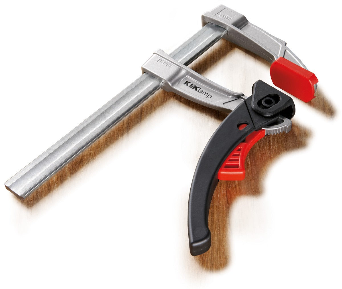 Bessey KliKlamp One Hand Ratcheting Clamp showcasing innovative lightweight design and high-tech materials
