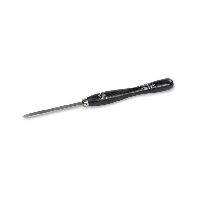 Crown 3mm M2 Cryogenic Steel Parting Tool for Woodturning - Detailed view showcasing sharp blade and ergonomic handle