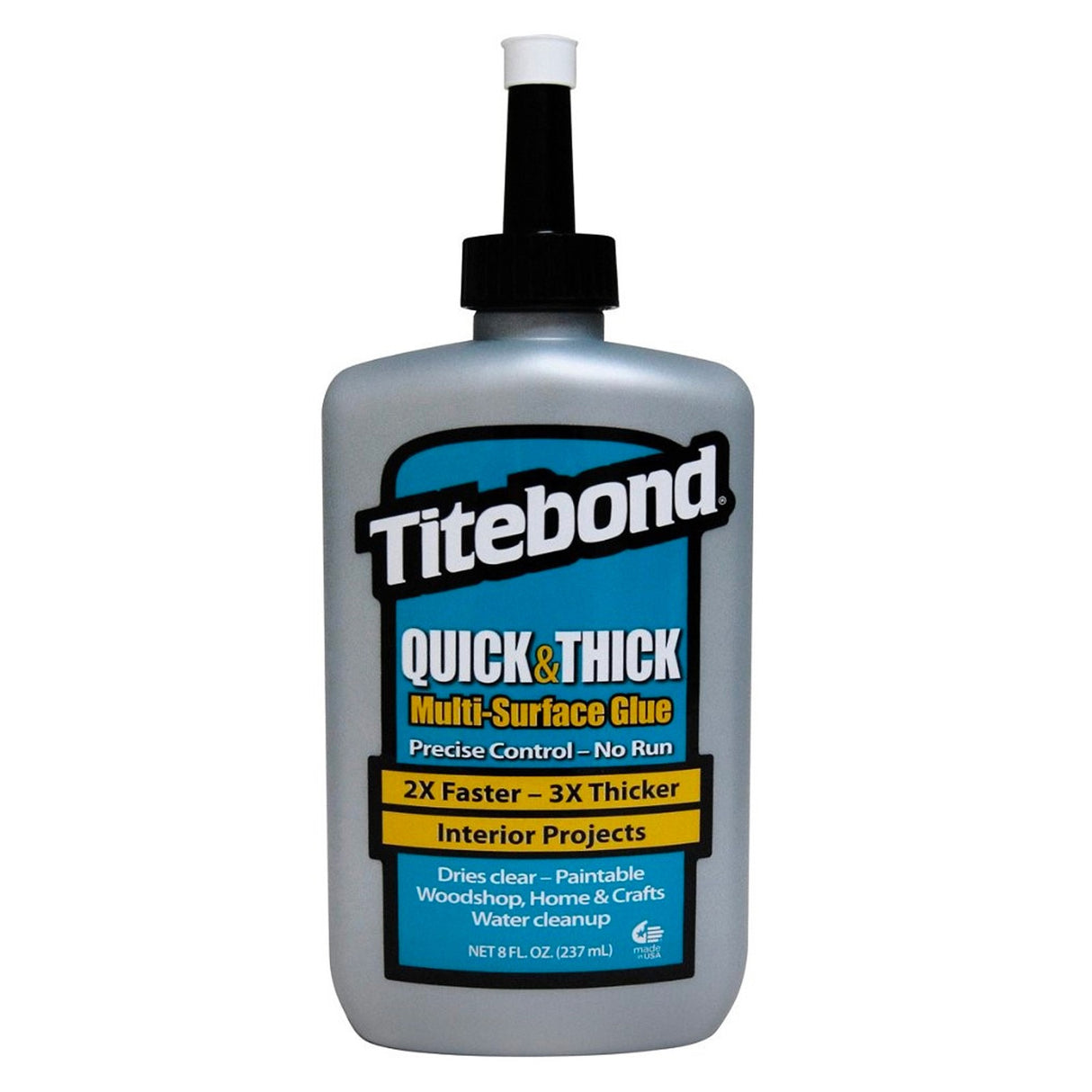 Titebond Quick & Thick Glue 237mL - Fast-drying wood glue for porous materials - Timbecon Australia