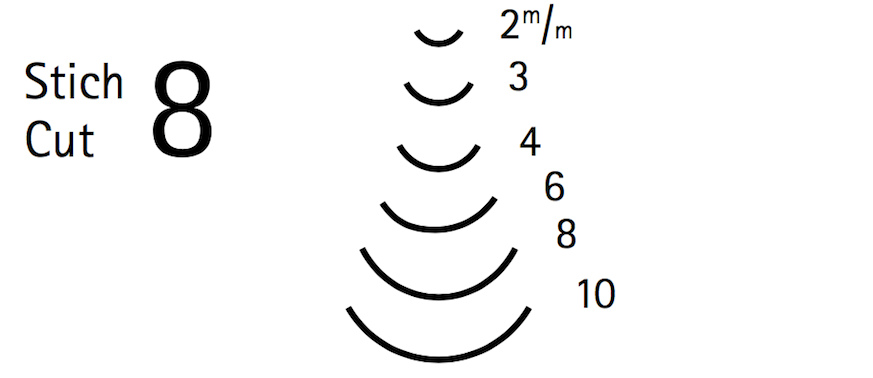 Kirschen Two Cherries #8 Long Bent Gouge Wood Carving Chisel, profile view