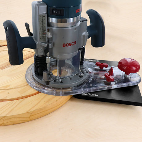 Milescraft Edge & Mortice Guide for Woodworking Routers in action, suitable for various woodwork applications