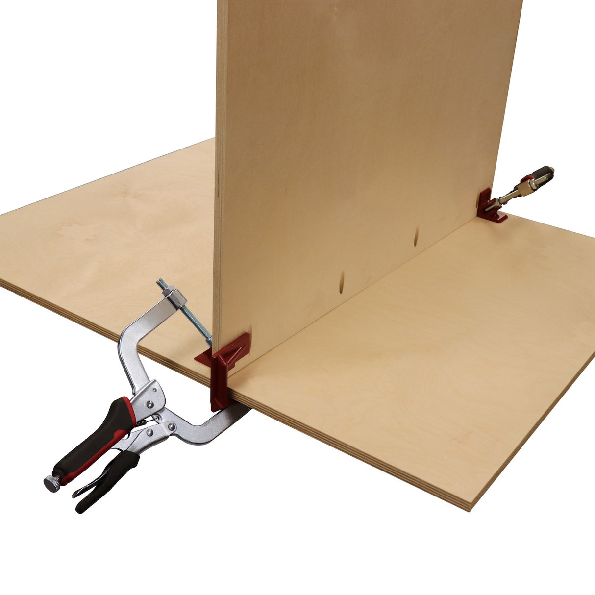 Milescraft Face Frame Corner Clamp in use for woodworking project