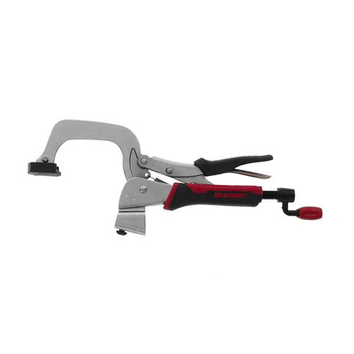 Versatile Milescraft Drill Press & Workbench Hold Down Clamps in action on a workbench