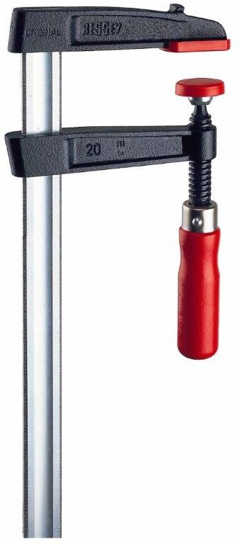 Bessey TPN Series Quick Action Clamp with Wooden Handle, angle view