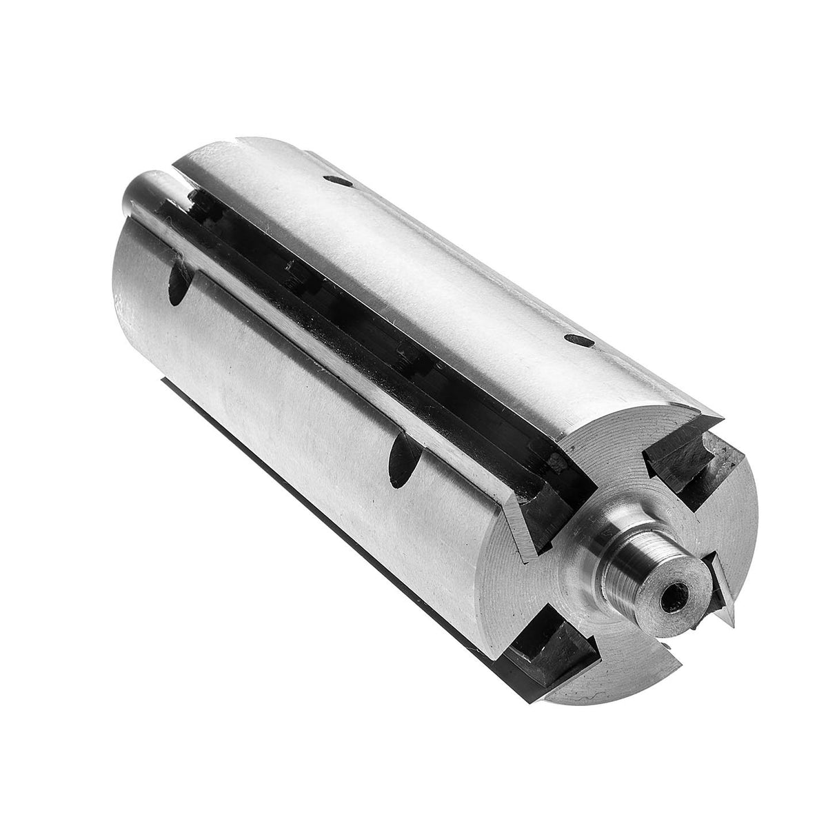 Sherwood 8in Wedge Bed Jointer Planer Straight Cutterhead, angled view showcasing 4-blade cutter, powerful 2HP motor