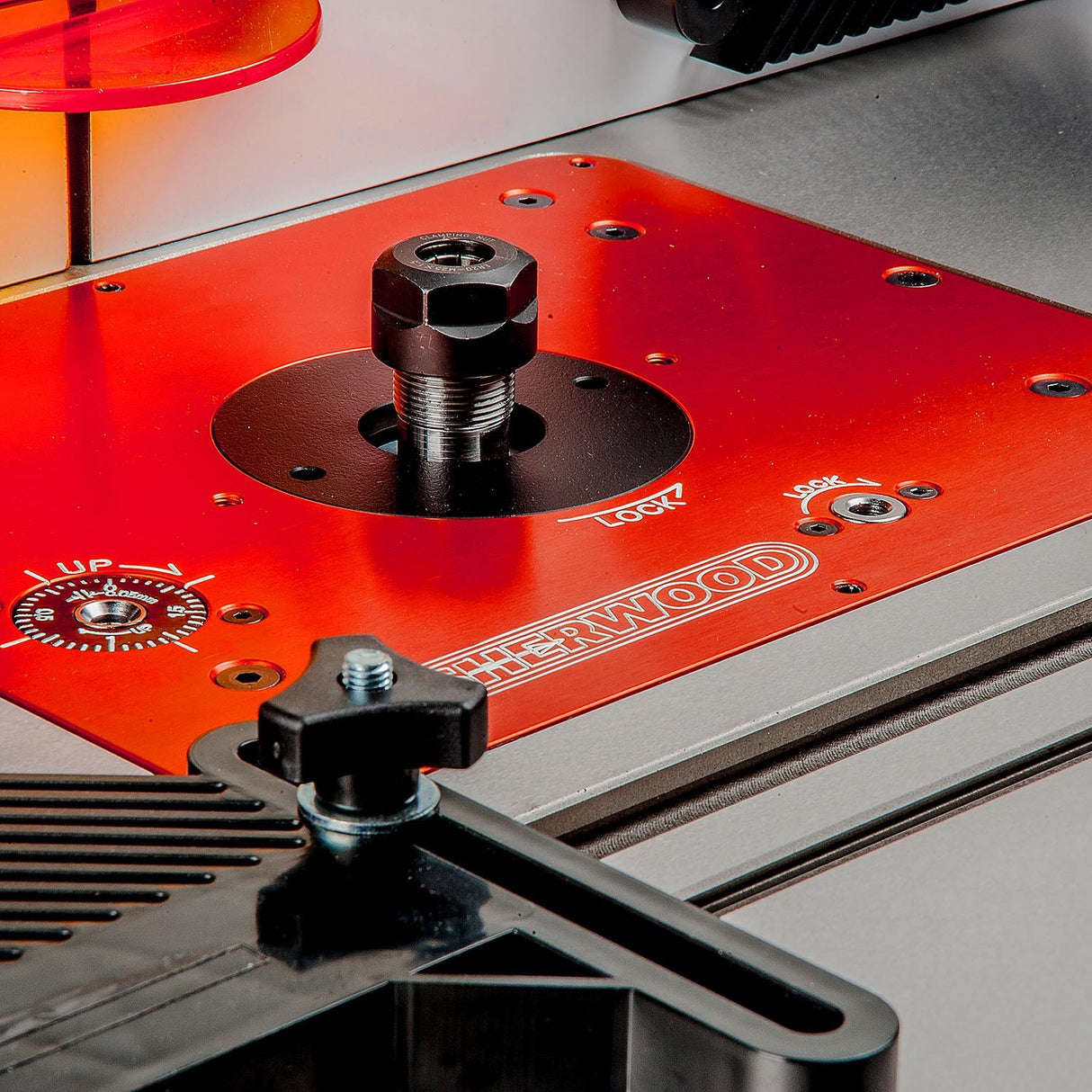 Sherwood Industrial Router Table Cast-Iron with Plunge Router Lift, heavy-duty stand and precision-machined components