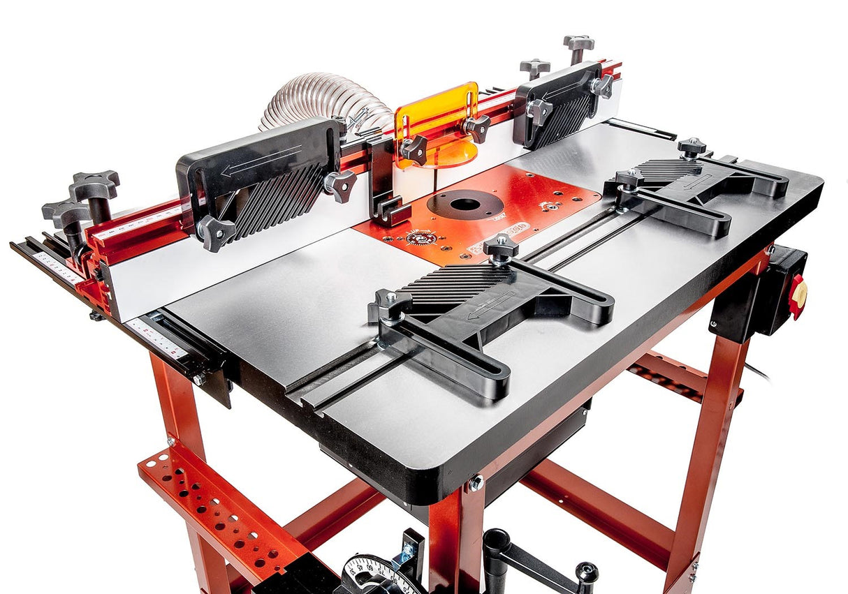 Sherwood Industrial Router Table Cast-Iron with Plunge Router Lift on Heavy-Duty Stand