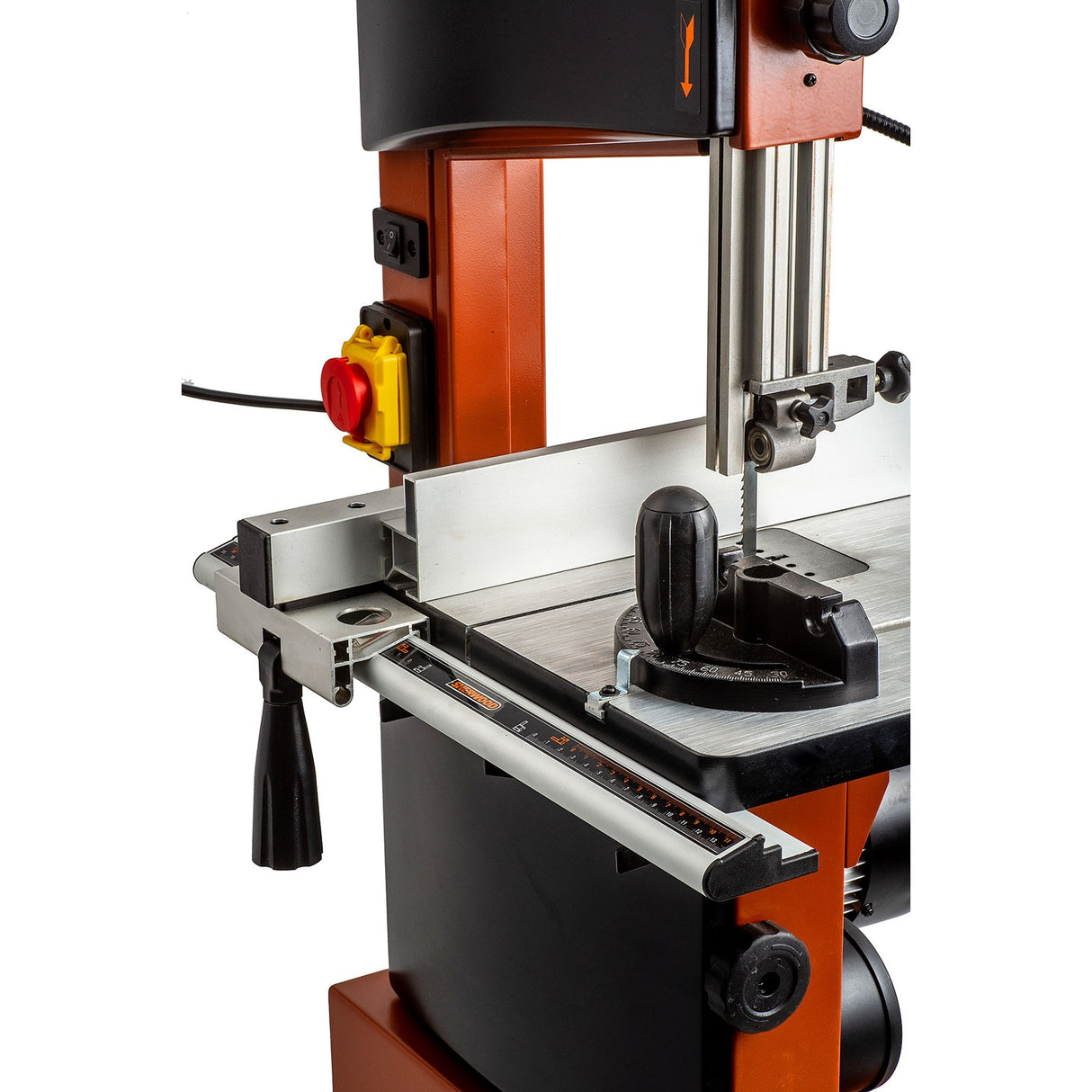 Sherwood 10in 250W Standard Bandsaw cutting through wood