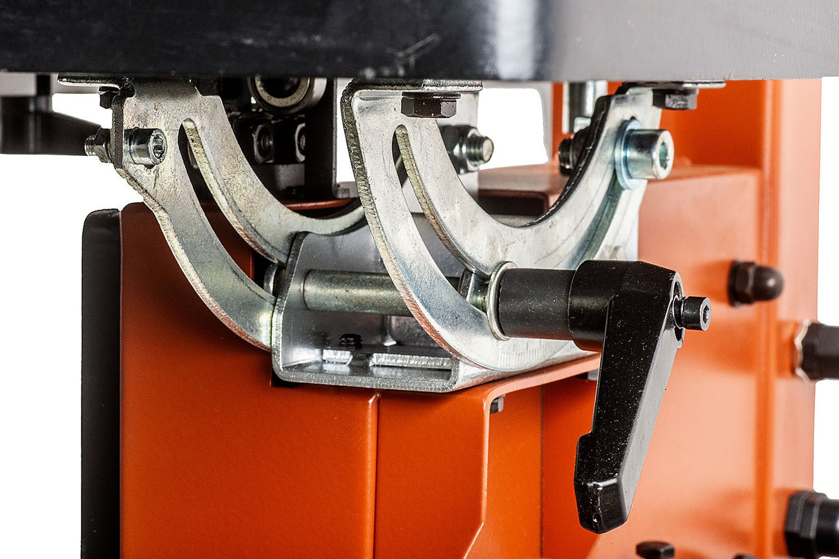 Sherwood 10in 250W Bandsaw in action, cutting through wood with precision