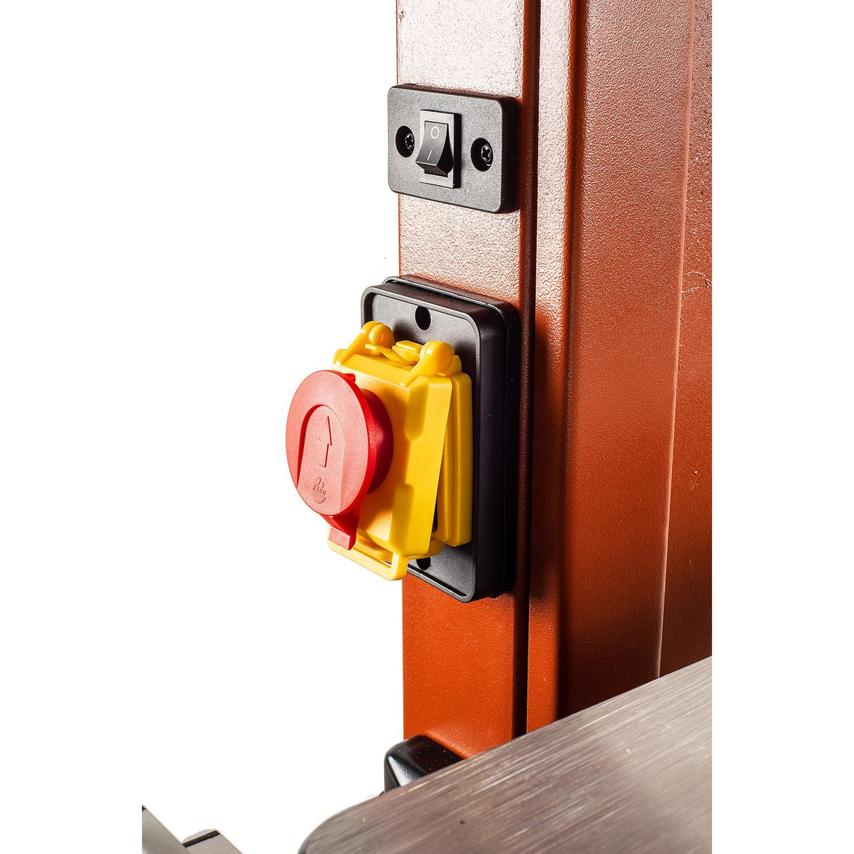 Sherwood 12in 750W Standard Bandsaw - Side view showing compact design and power switch