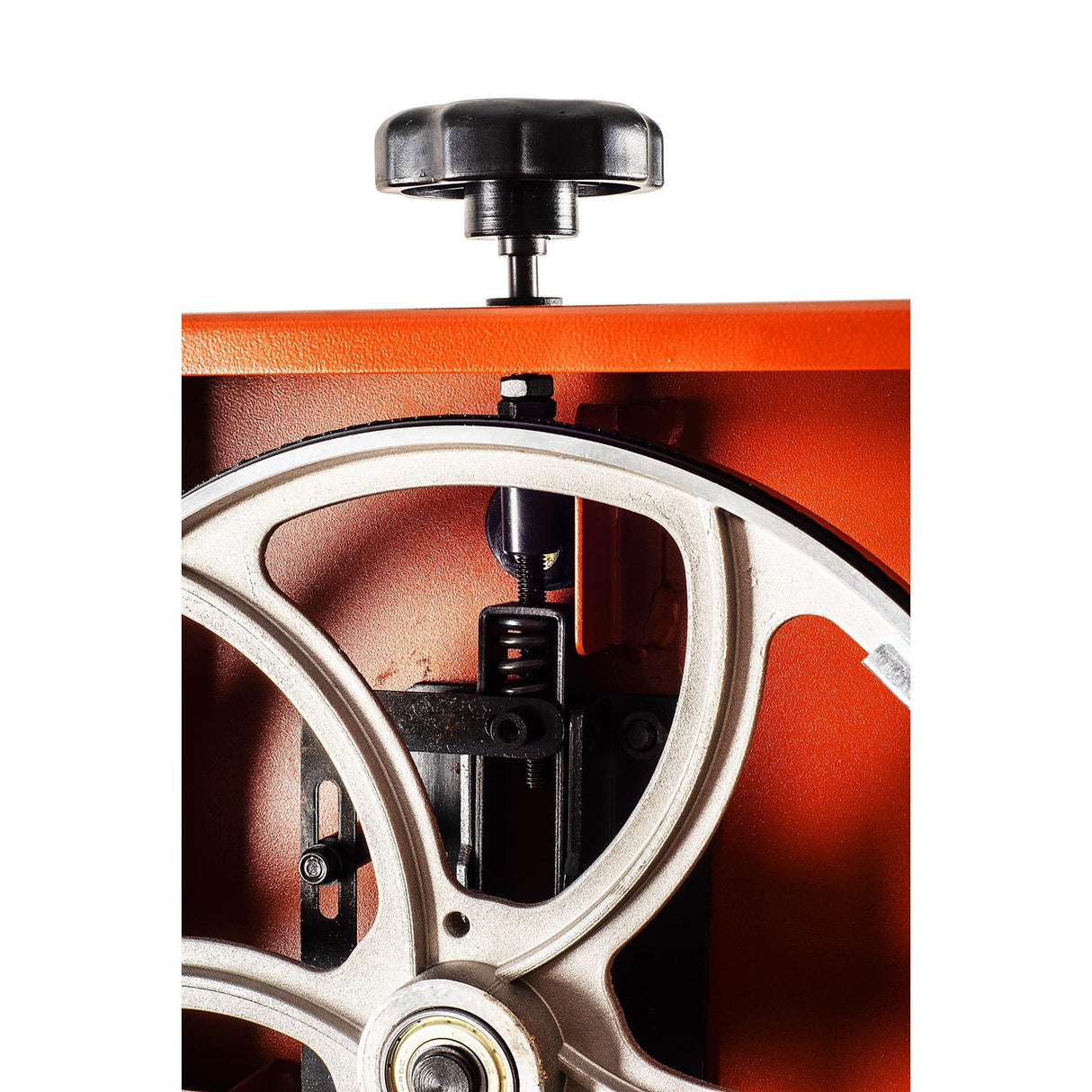 Sherwood 12in 750W Bandsaw in action, cutting through a hardwood plank