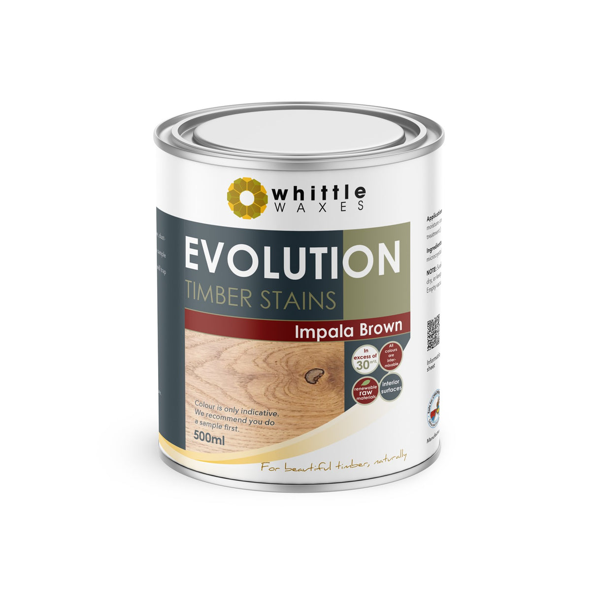 Evolution Colour Stain Impala Brown 500ml in woodworking tools store Australia