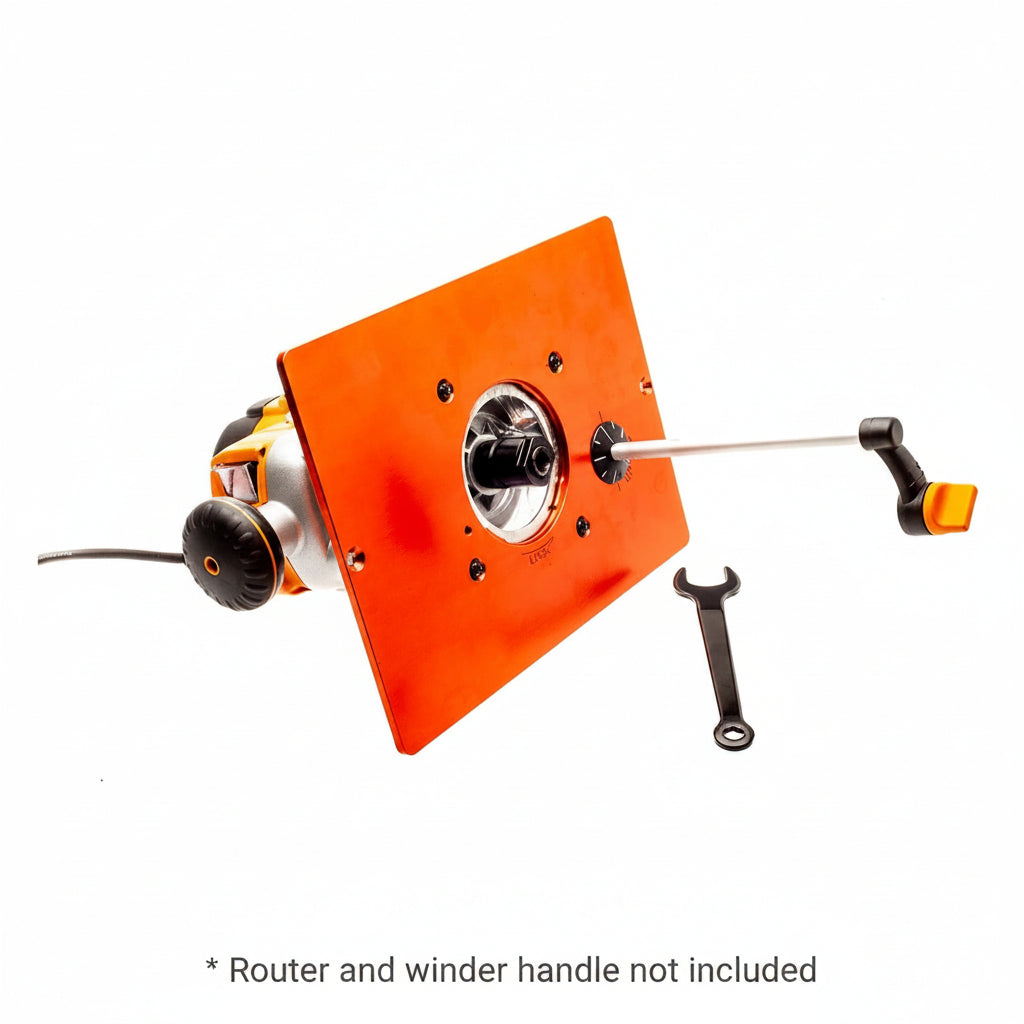 Sherwood Router Mounting Plate pre-drilled for Triton TRA-001, ideal for woodworking applications