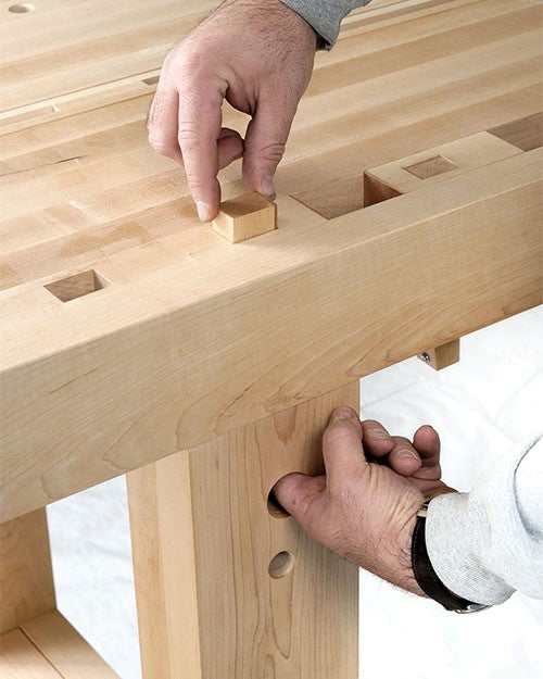 Blueprints for Benchcrafted Roubo Split Top Bench Plan, showcasing detailed design in Australian woodworking tools store