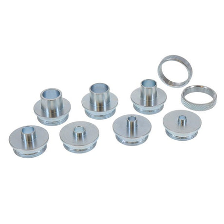 Milescraft Imperial Metal Bushing Set for Plunge Routers, steel template guide sets with multiple carbon steel bushings and accessories