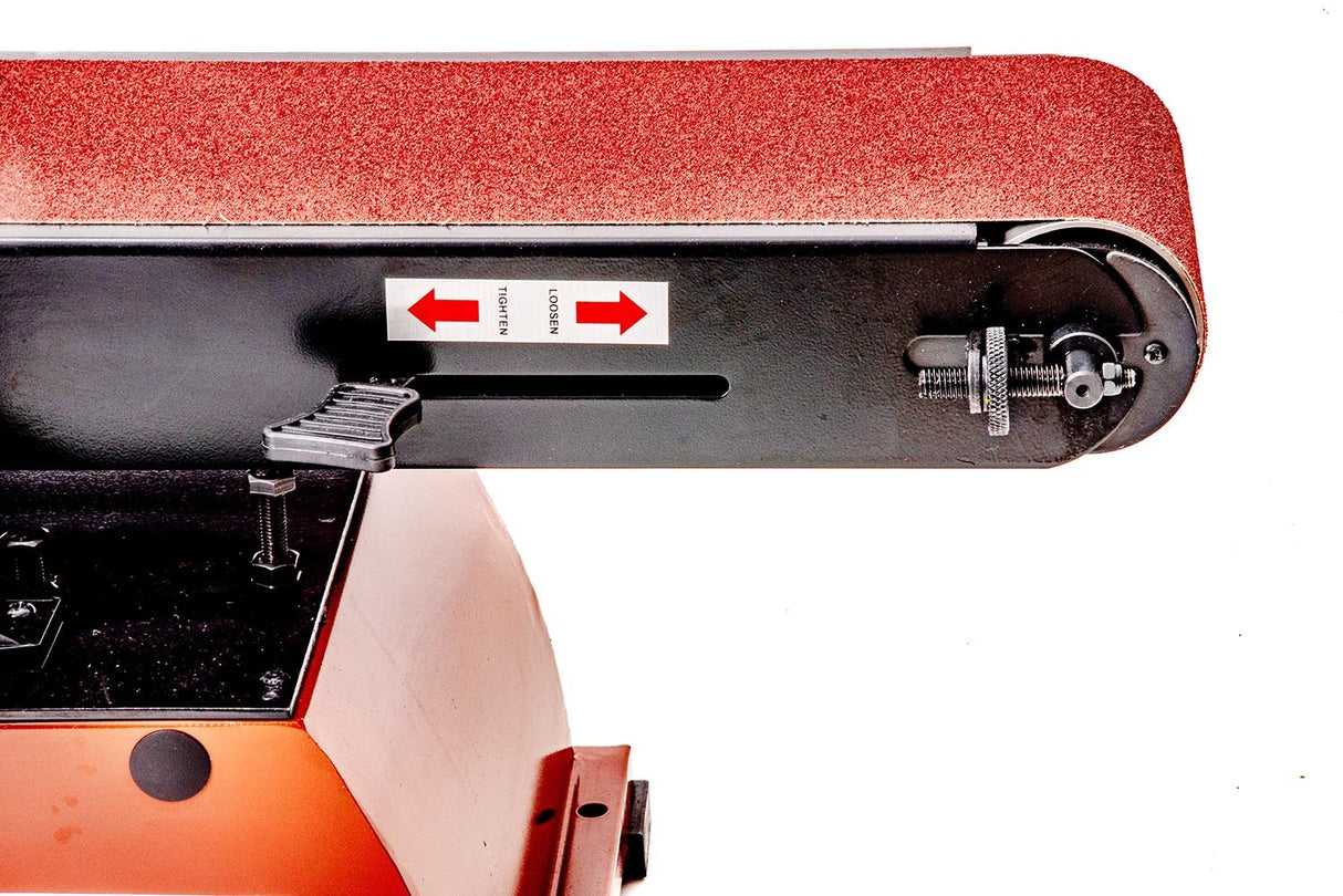 Sherwood 6 x 9in Belt and Disc Sander showcasing vertical and horizontal belt rotation