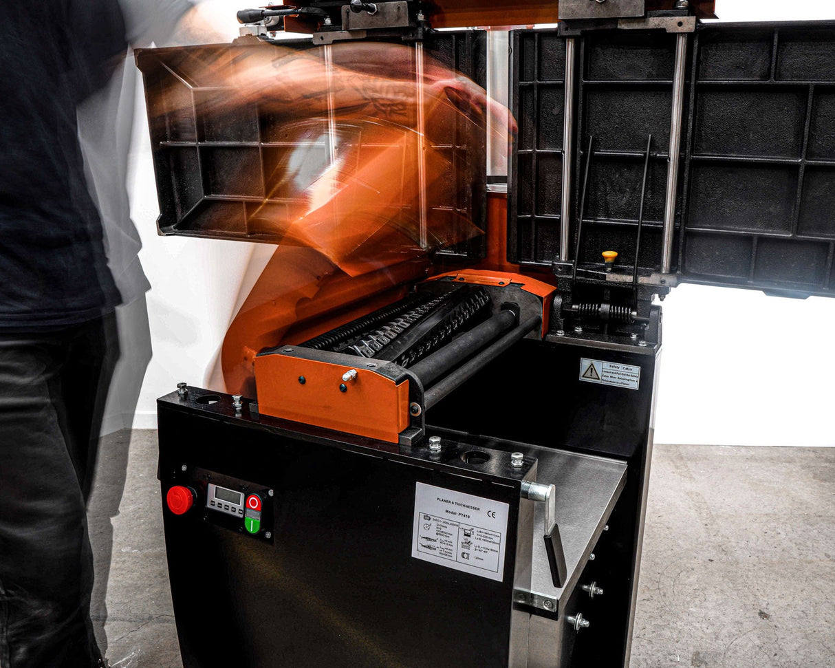 Sherwood 16in Combination Planer Thicknesser with Helical Spiral Head Carbide Knives 4HP in Australian woodworking tools store