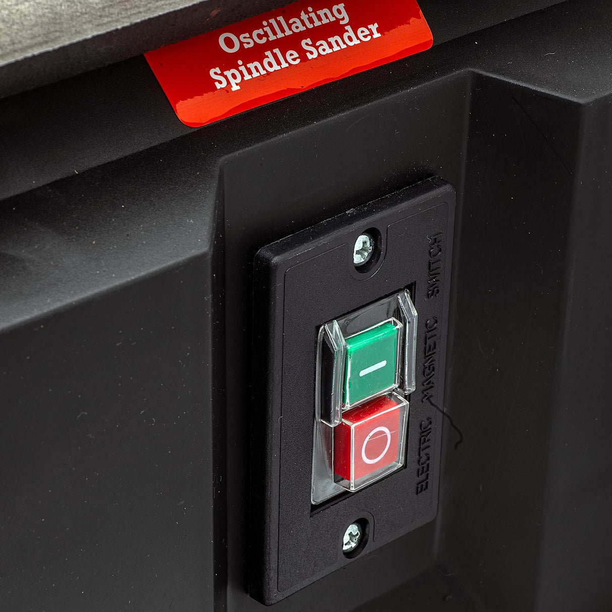 Sherwood Oscillating Spindle Sander showcasing its durable cast iron table and oscillating mechanism