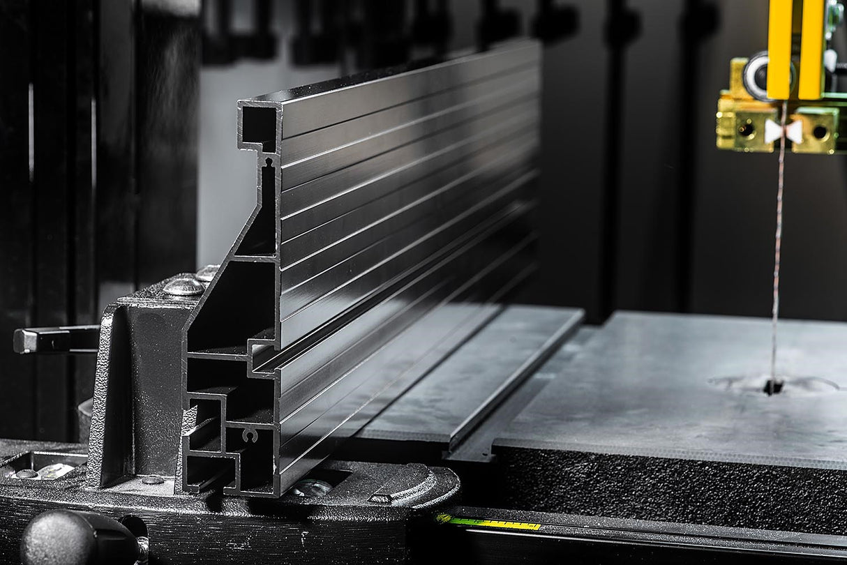 Sherwood Bandsaw Heavy-Duty High-Rise Fence Upgrade Kit detail shot showing precision construction and adjustable height feature