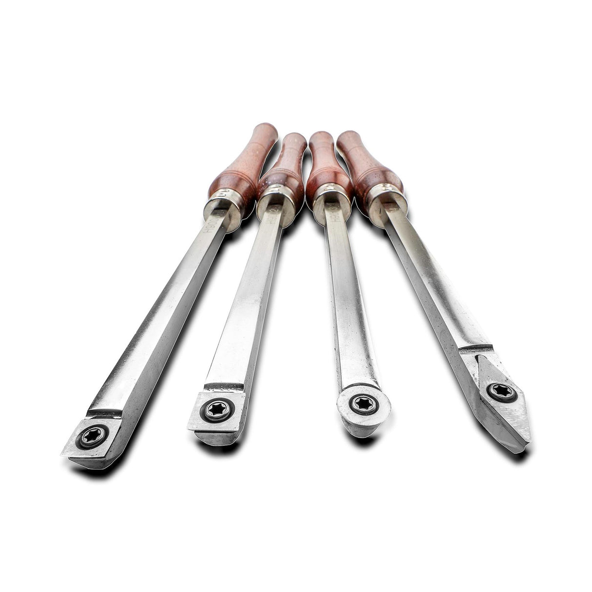Four-piece Torquata Tungsten Carbide Midi Woodturning Tool Set for quality woodturning at an affordable price