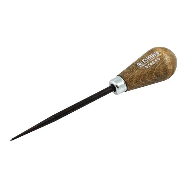 Narex Conical Awl with 164mm length and 6mm diameter, crafted with wooden handle