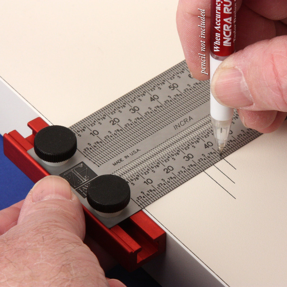 Incra Precision Tiny T-Rule 75mm Metric woodworking tool with marking slots up to 75mm for accurate layout work