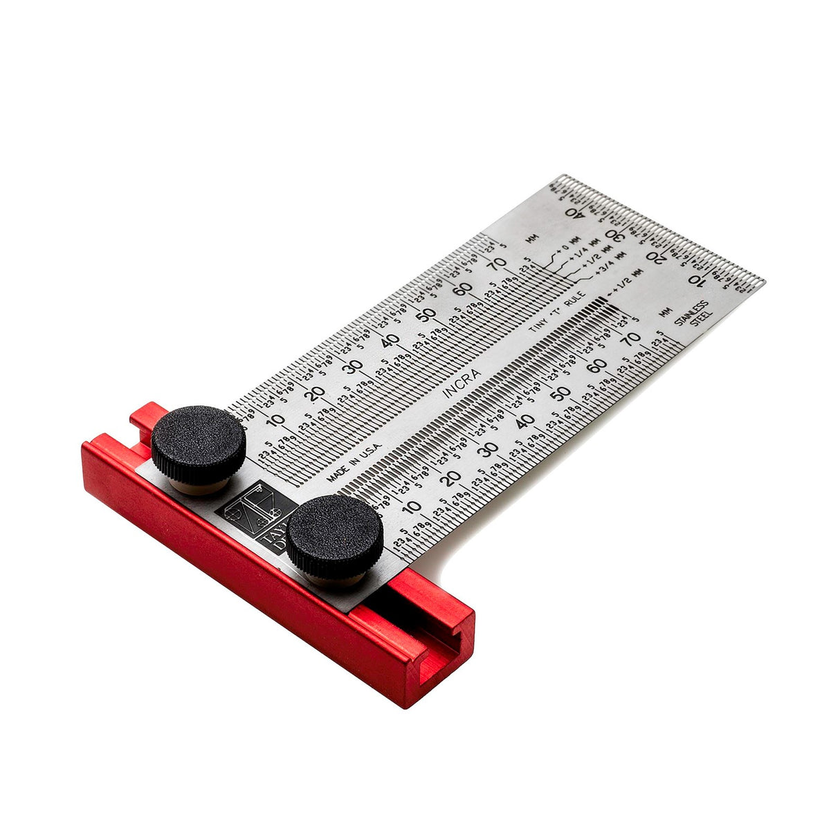 Incra Precision Tiny T-Rule 75mm Metric for accurate woodworking measurements