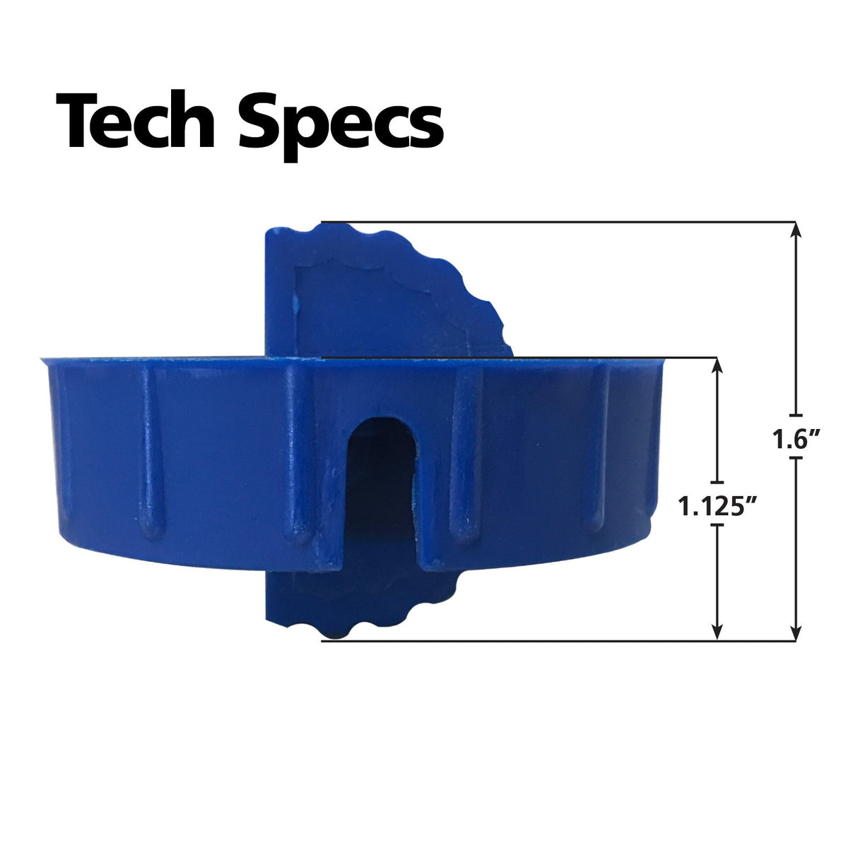FastCap Blue Dog Bench Dogs in use on a workbench with 2 1/2" dog holes