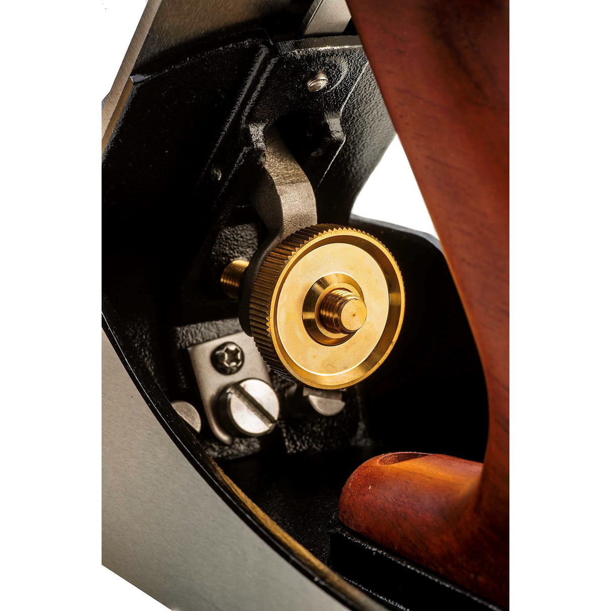 Handcrafted Luban No. 5 1/2 Jack Plane in action on timber board