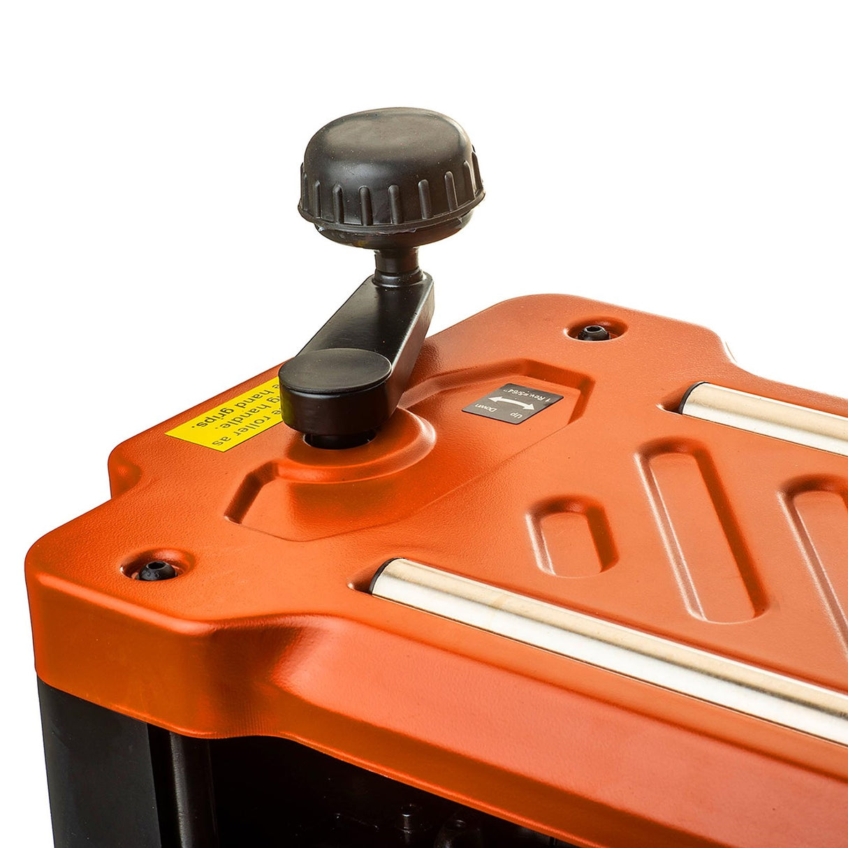 Sherwood 13in Deluxe Benchtop Thicknesser in action, showcasing precise wood planing capability