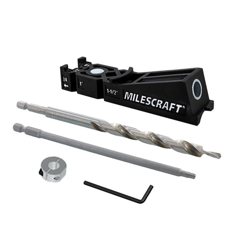Milescraft Pocket Hole Jig 100 portable clamp-on joinery jig in use on a wooden board