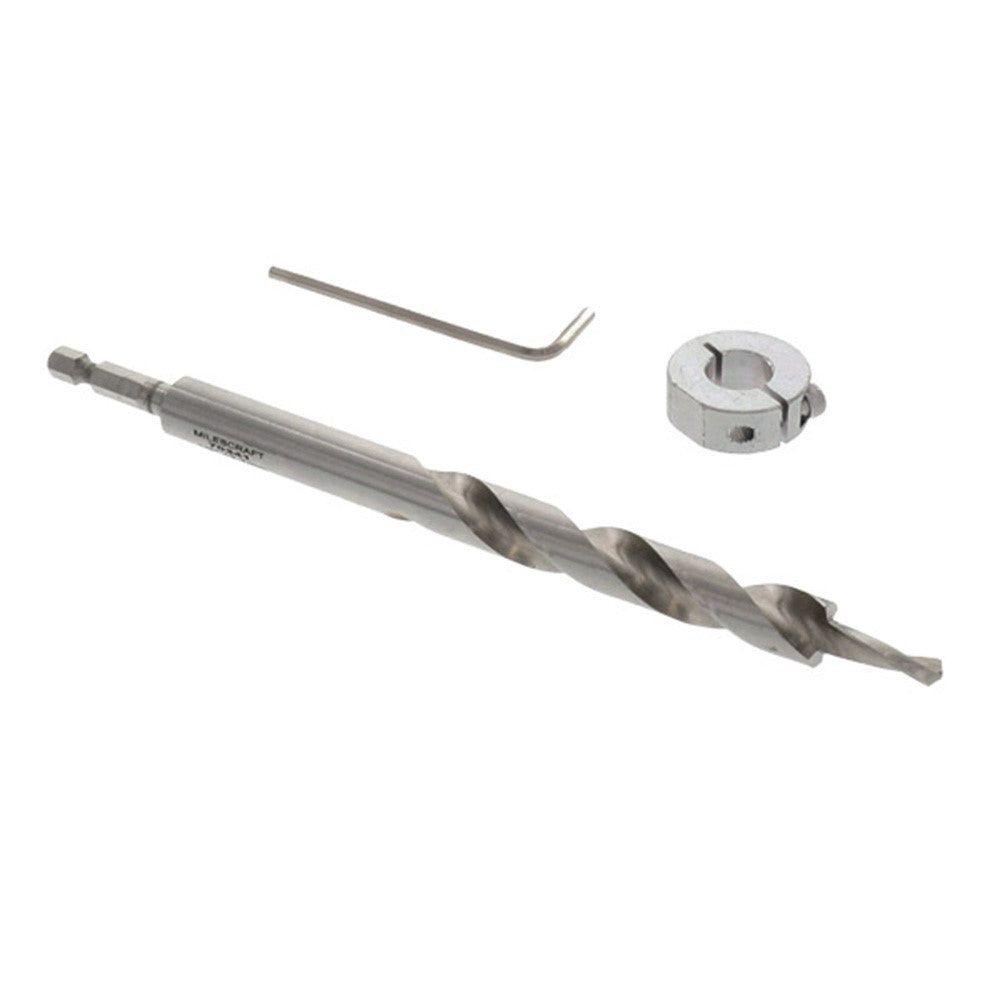 Milescraft HDPocketBit 1/2in Stepped Drill Bit for Pocket Hole Jigs, high-speed steel, compatible with PocketJig300