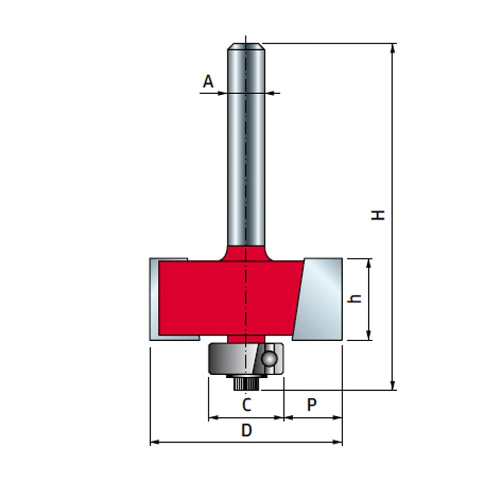 Freud Rebate Edge Moulding Router Bit Set, showcasing the interchangeable design for different depths of cut