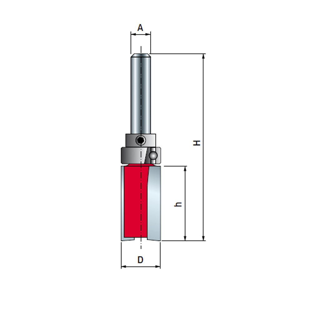 Freud Pattern Following Router Bits with Top Bearing on Workpiece