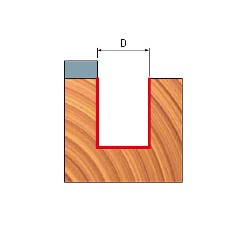 Freud Pattern Following Router Bit 1/4in Shank - Top view of carbide tipped router bit with top mounted bearing