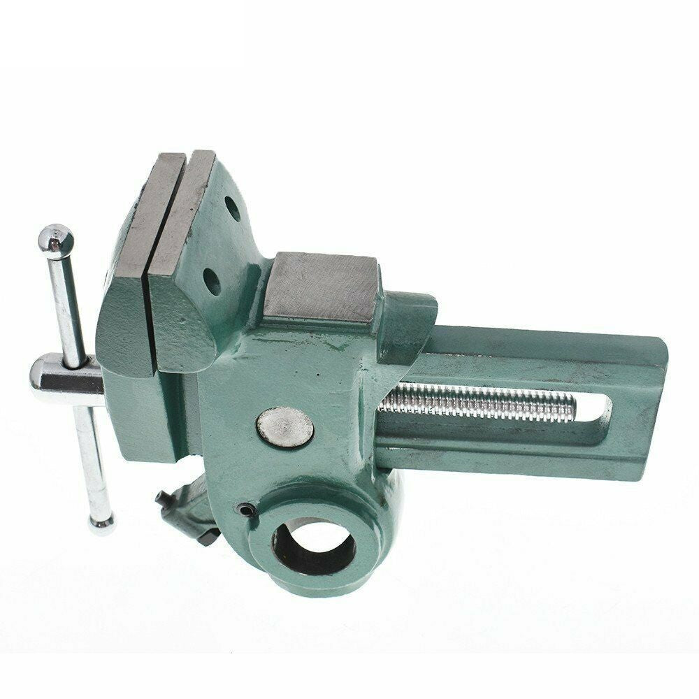 Torquata Parrot Vice Swivelling Machinist's Vise 125mm Capacity, shown in use with 360° pivot feature