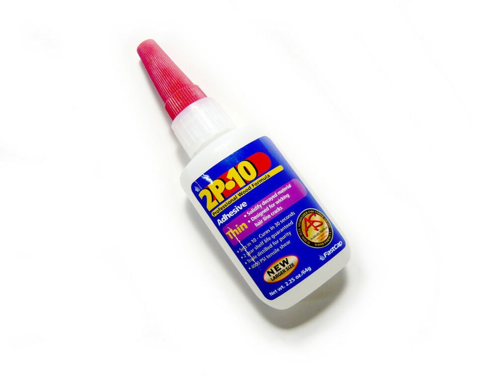 FastCap 2P-10 Thin Super Glue 63ml bottle - Ideal for filling cracks and small gaps, creating strong bonds in tight spots