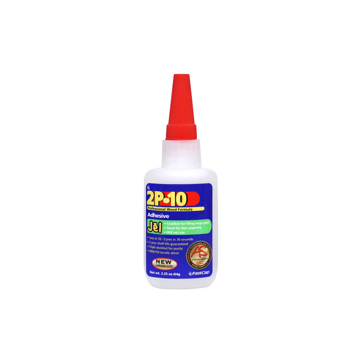 FastCap 2P-10 Jel Glue in use on wood surface with colourant kit