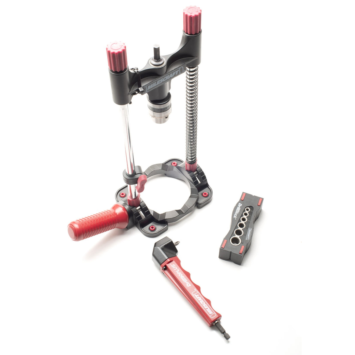 Milescraft Drill Guide Set of 3 Drilling Attachments with Drive 90 hand drill attachment kit with Drive90 portable drill