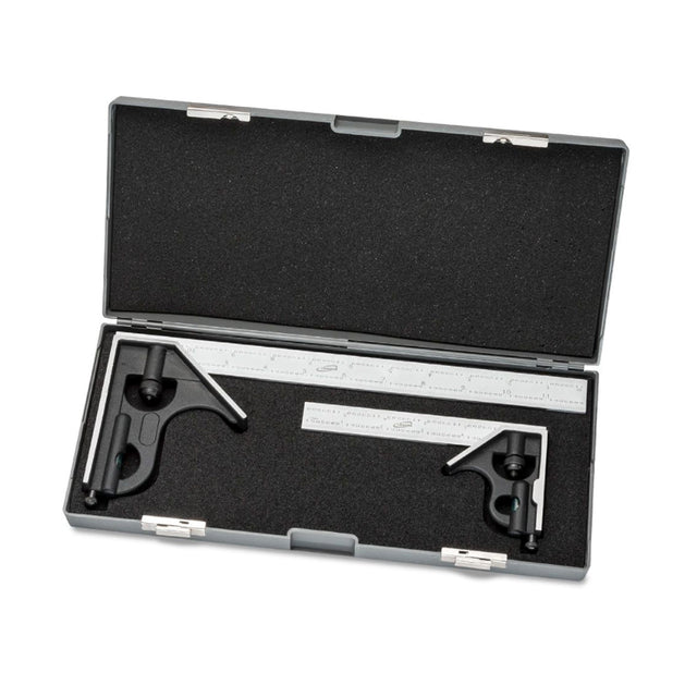 iGaging 150mm & 300mm Combination Squares in Storage Case - Precision measuring tools for woodworking projects