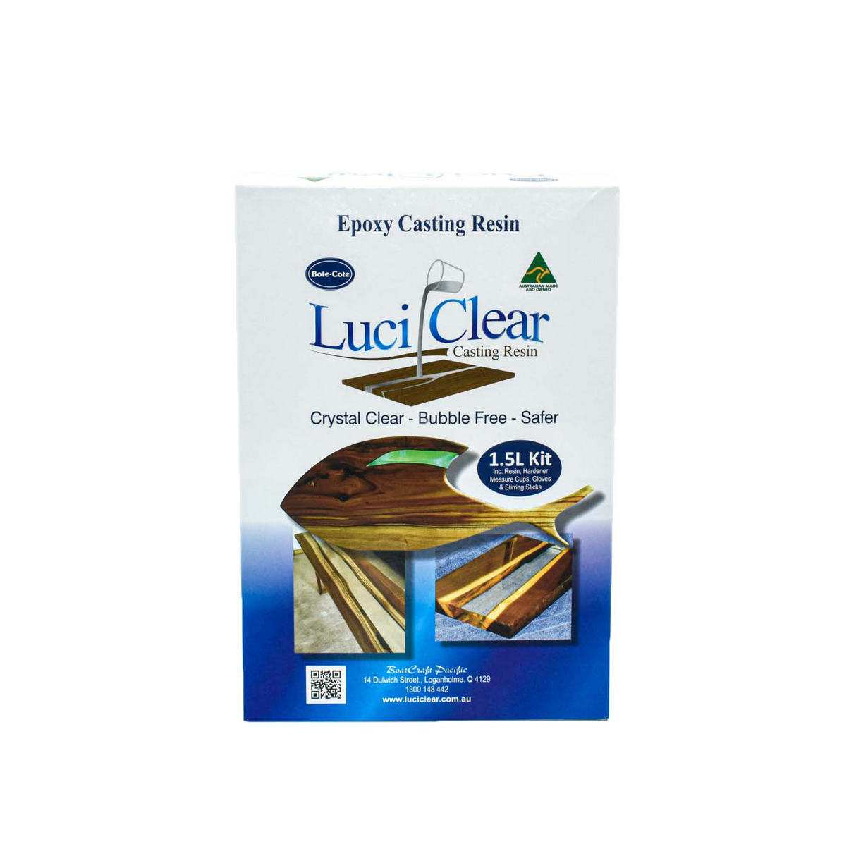 LuciClear Casting Epoxy Resin for Deep Pours - Ultra clear Australian woodworking resin