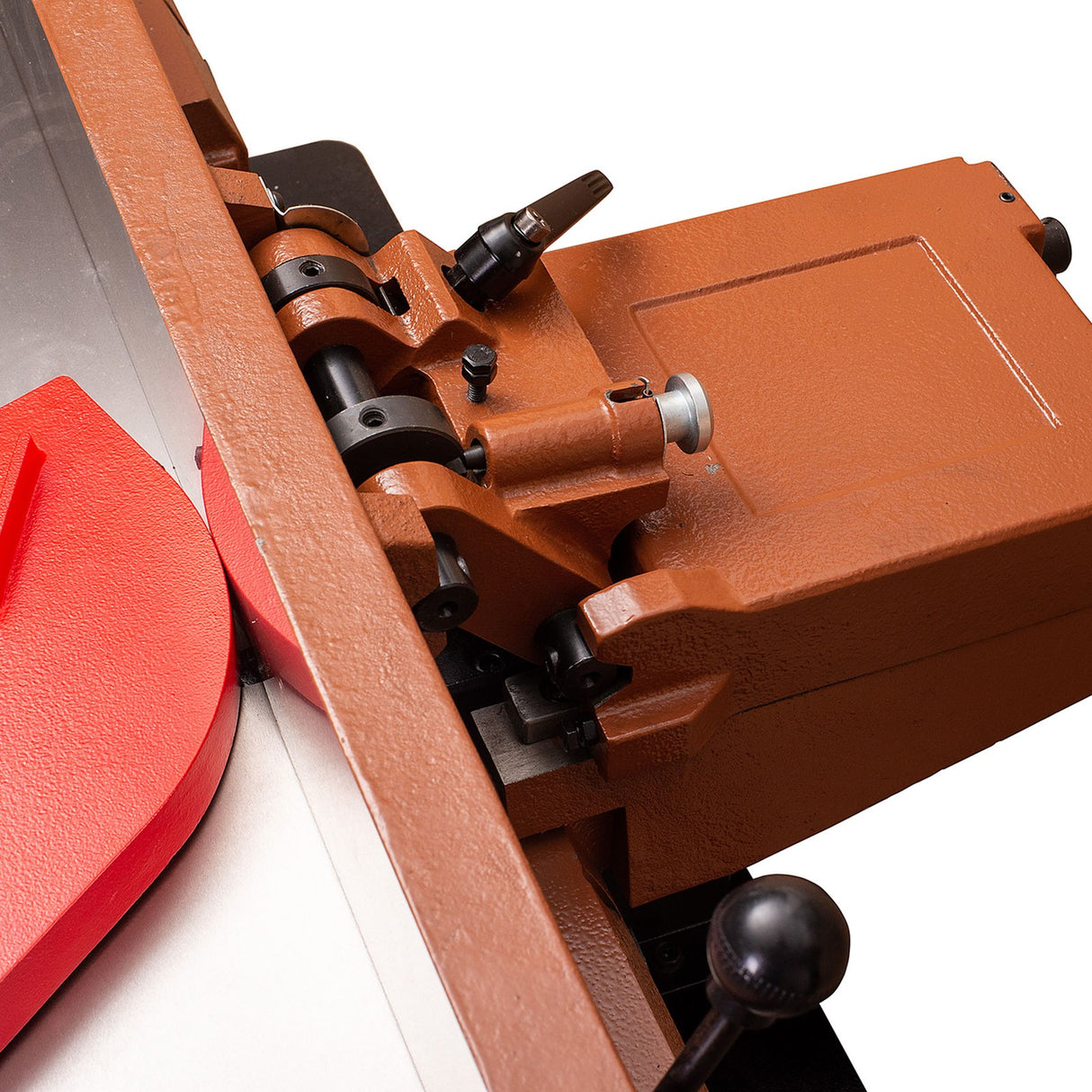 Sherwood 8in Parallelogram Jointer with Helical Spiral Head in workshop setting