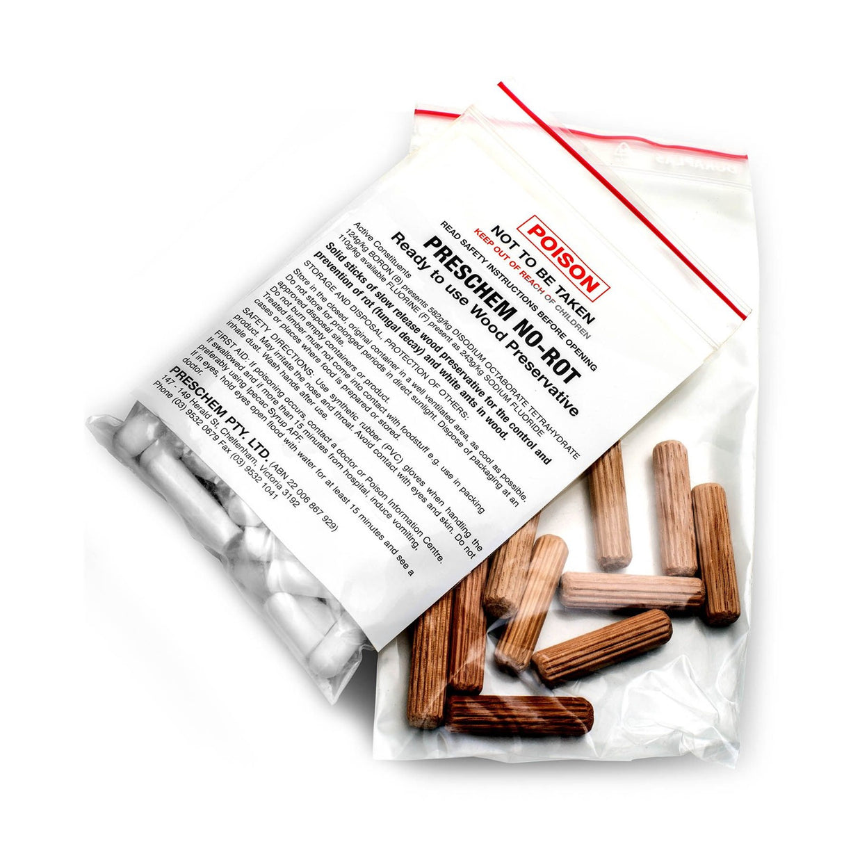 Bote-Cote Pack of 20 No Rot Sticks for Wood Rot Repair - Timber preservation solution for long-lasting protection