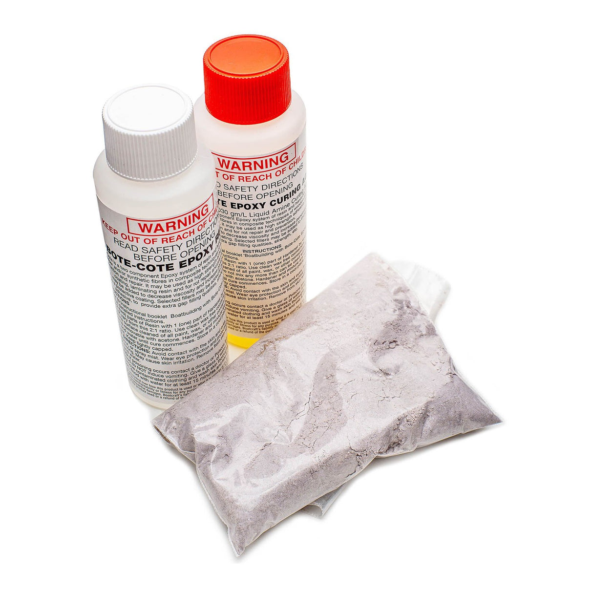 Bote-Cote Trial Epoxy Set sample pack with resin and hardener components