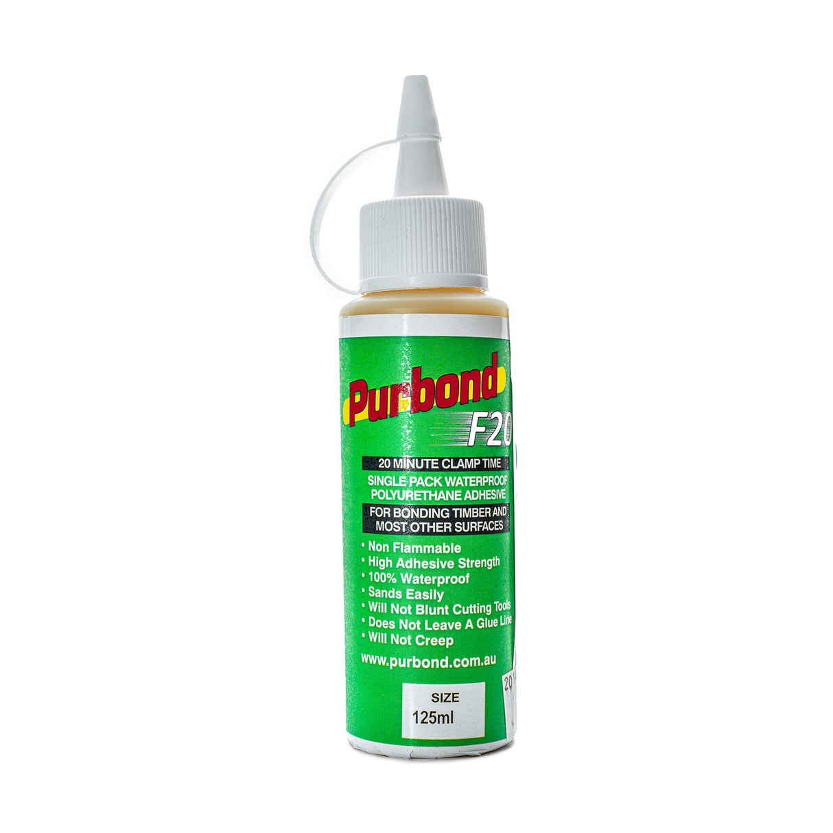 Purbond F20 Green Label waterproof polyurethane glue - fast setting variant with 5-minute open time