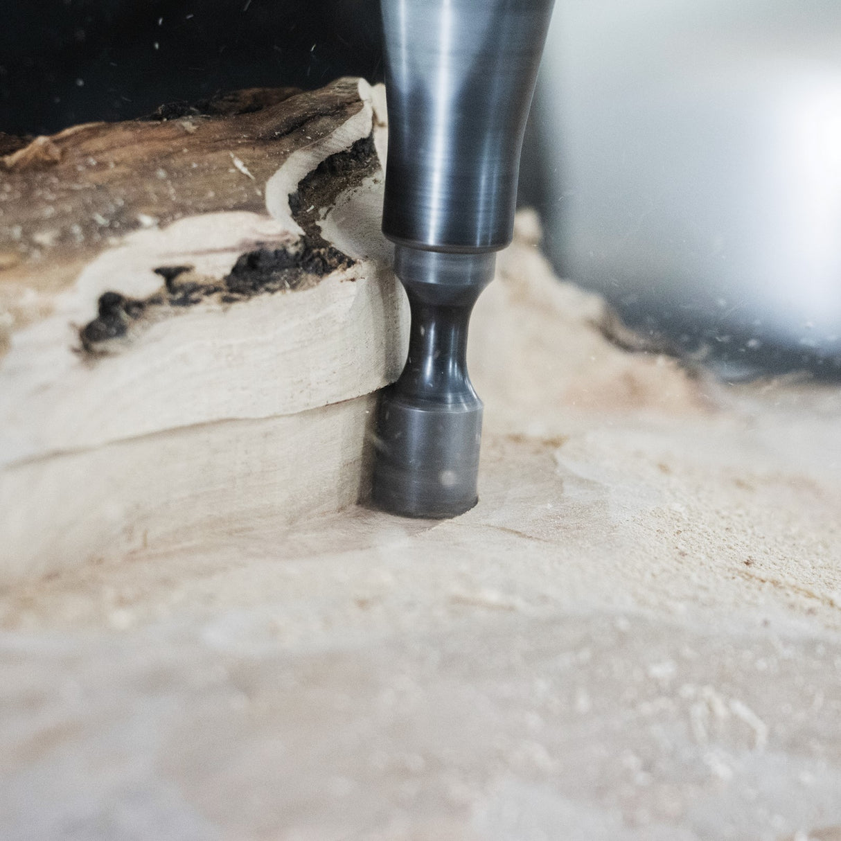 Arbortech Precision Carving System Starter Set in action, enhancing power carving capabilities with precision detail