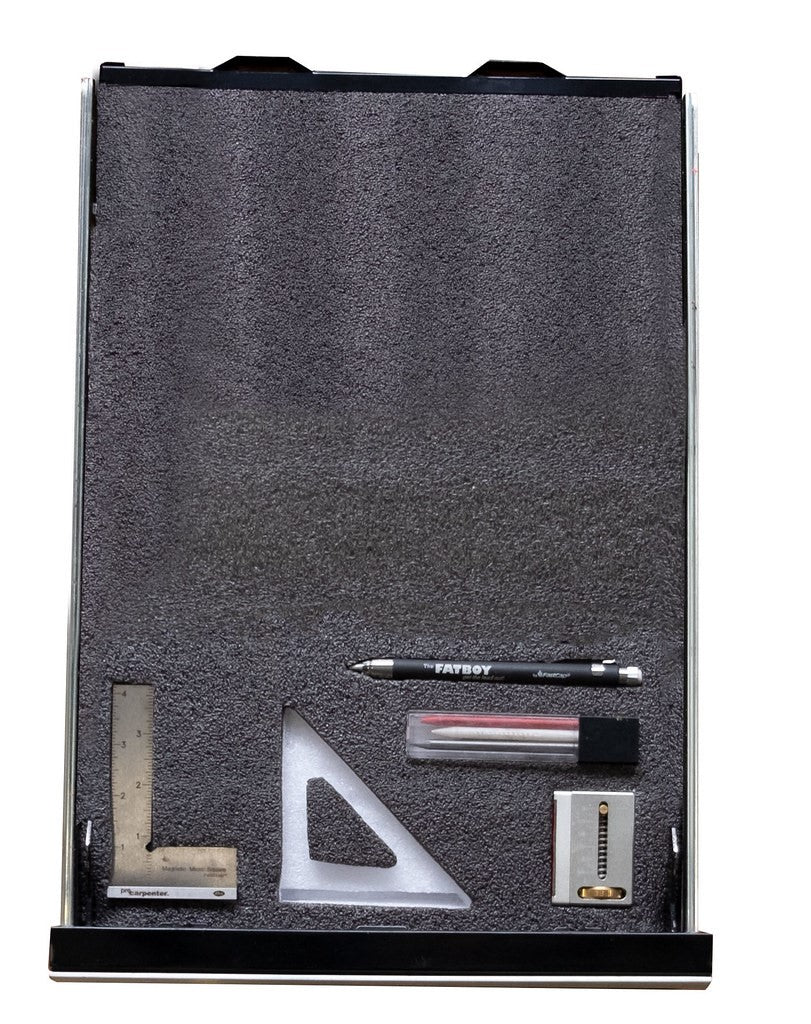 Fastcap Kaizen Foam Grey on White 20 x 1220 x 610mm - Organisational Insert in workspace